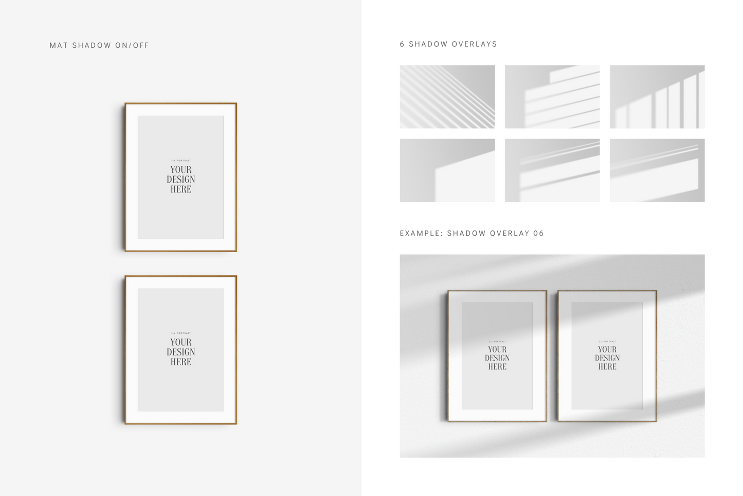 Frame Mockup BUNDLE 3:4 Portrait | Gallery Wall Mockups | Frame Mockup Sets | PSD