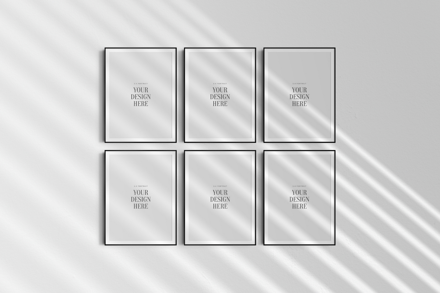 Frame Mockup BUNDLE 3:4 Portrait | Gallery Wall Mockups | Frame Mockup Sets | PSD