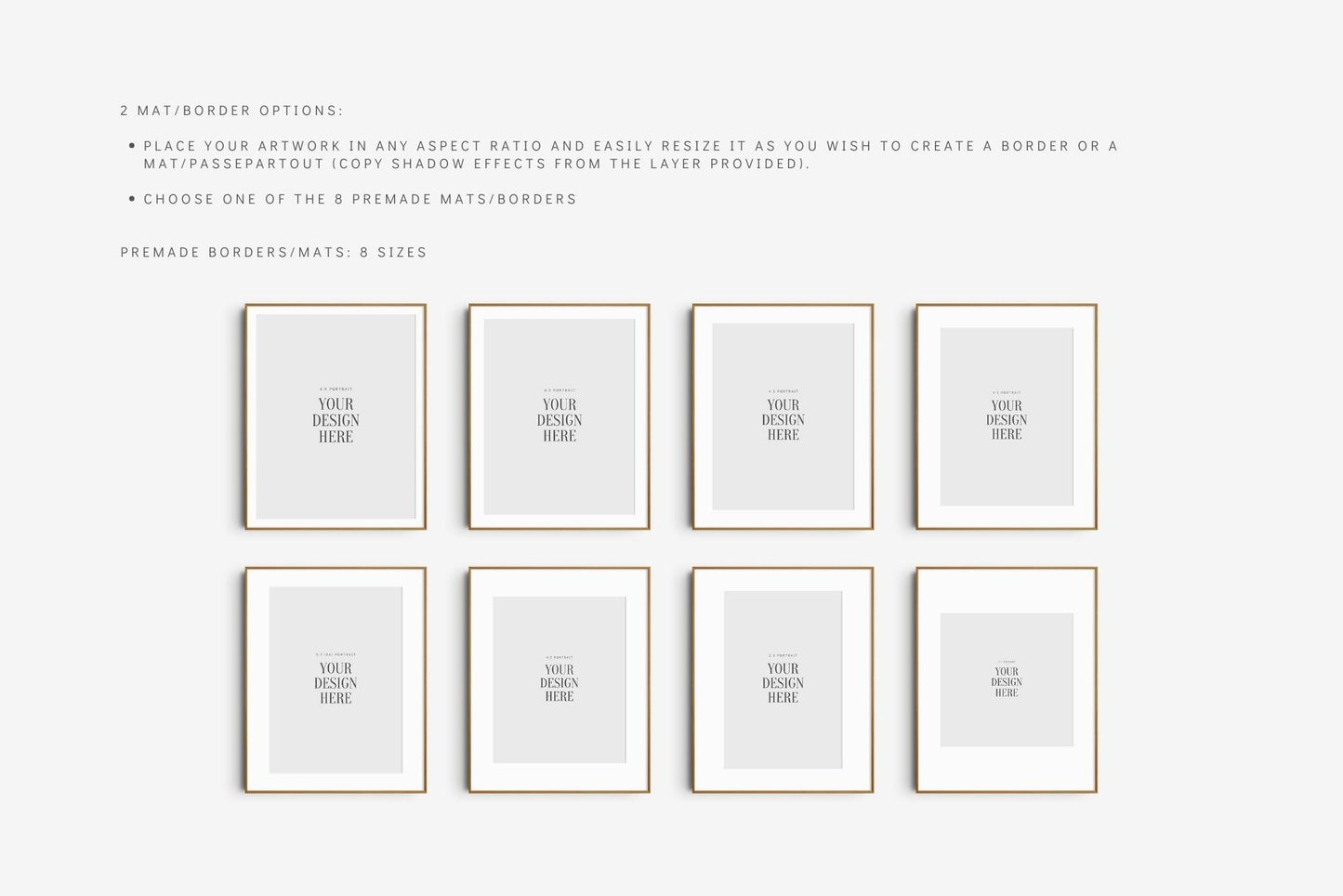 Frame Mockup BUNDLE 4:5 Portrait | Gallery Wall Mockups | Frame Mockup Sets | PSD