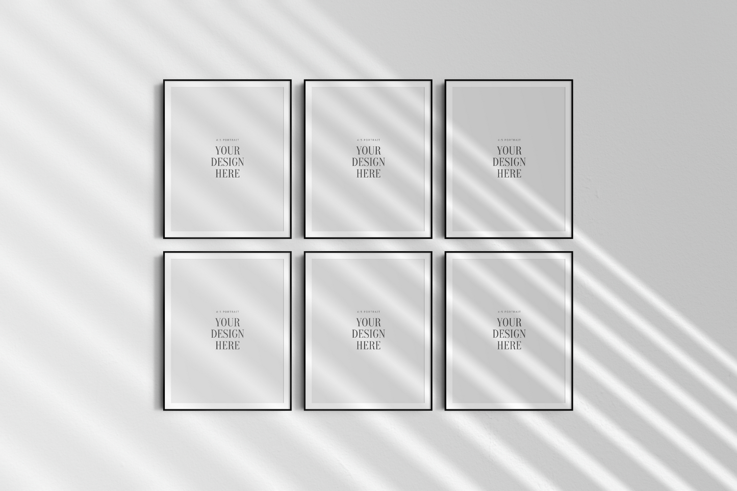 Frame Mockup BUNDLE 4:5 Portrait | Gallery Wall Mockups | Frame Mockup Sets | PSD