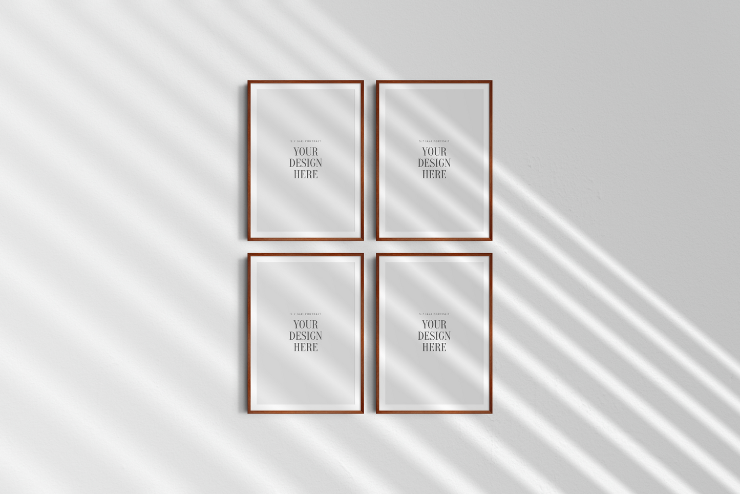 Frame Mockup BUNDLE 5:7 (A4) Portrait | Gallery Wall Mockups | Frame Mockup Sets | PSD