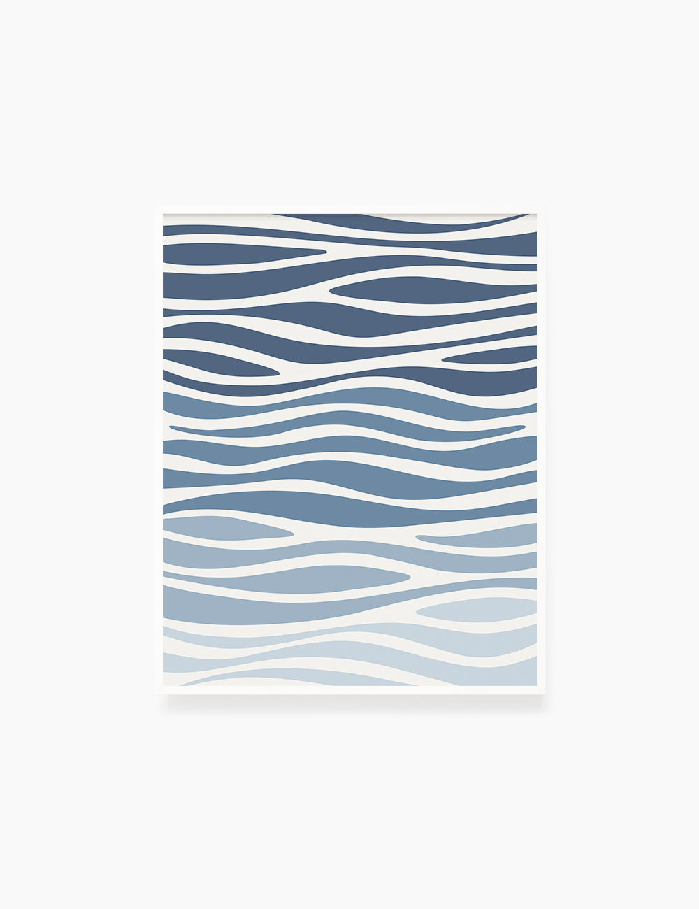 BLUE OCEAN WAVES. BOHO ART. Minimalist. Abstract. Printable Wall Art Illustration. - PAPER MOON Art & Design