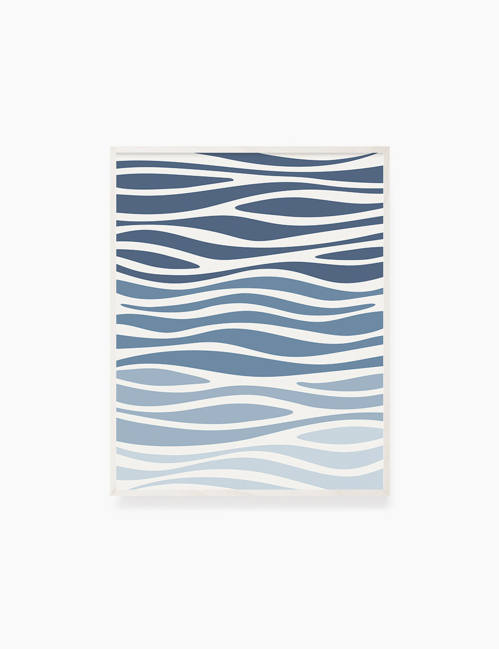 BLUE OCEAN WAVES. BOHO ART. Minimalist. Abstract. Printable Wall Art Illustration. - PAPER MOON Art & Design