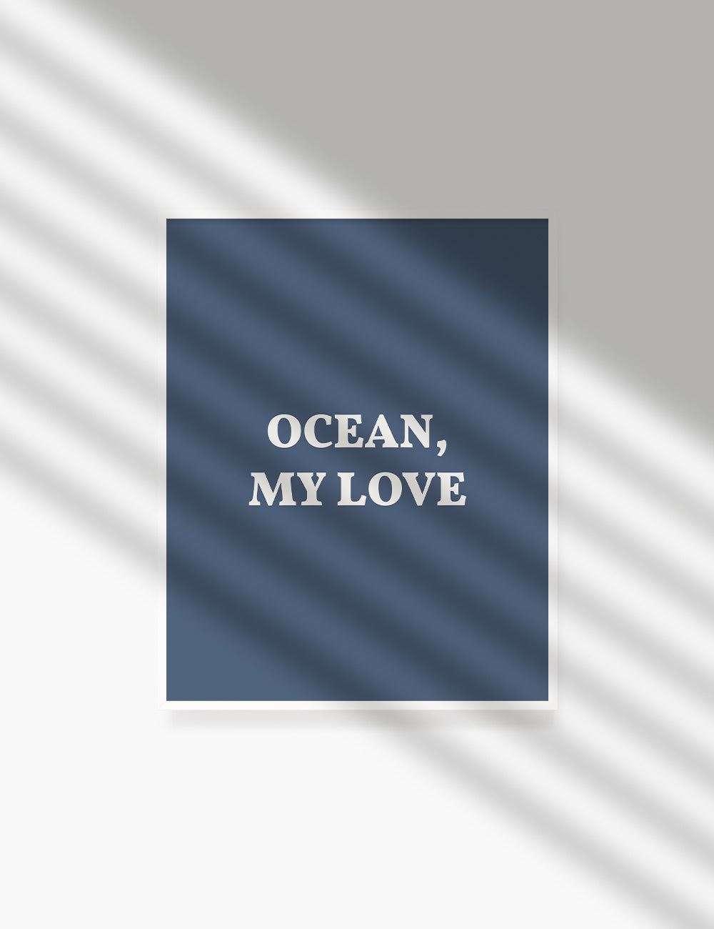 OCEAN, MY LOVE. Ocean Love Quote. Blue. Printable Wall Art Quote. - PAPER MOON Art & Design