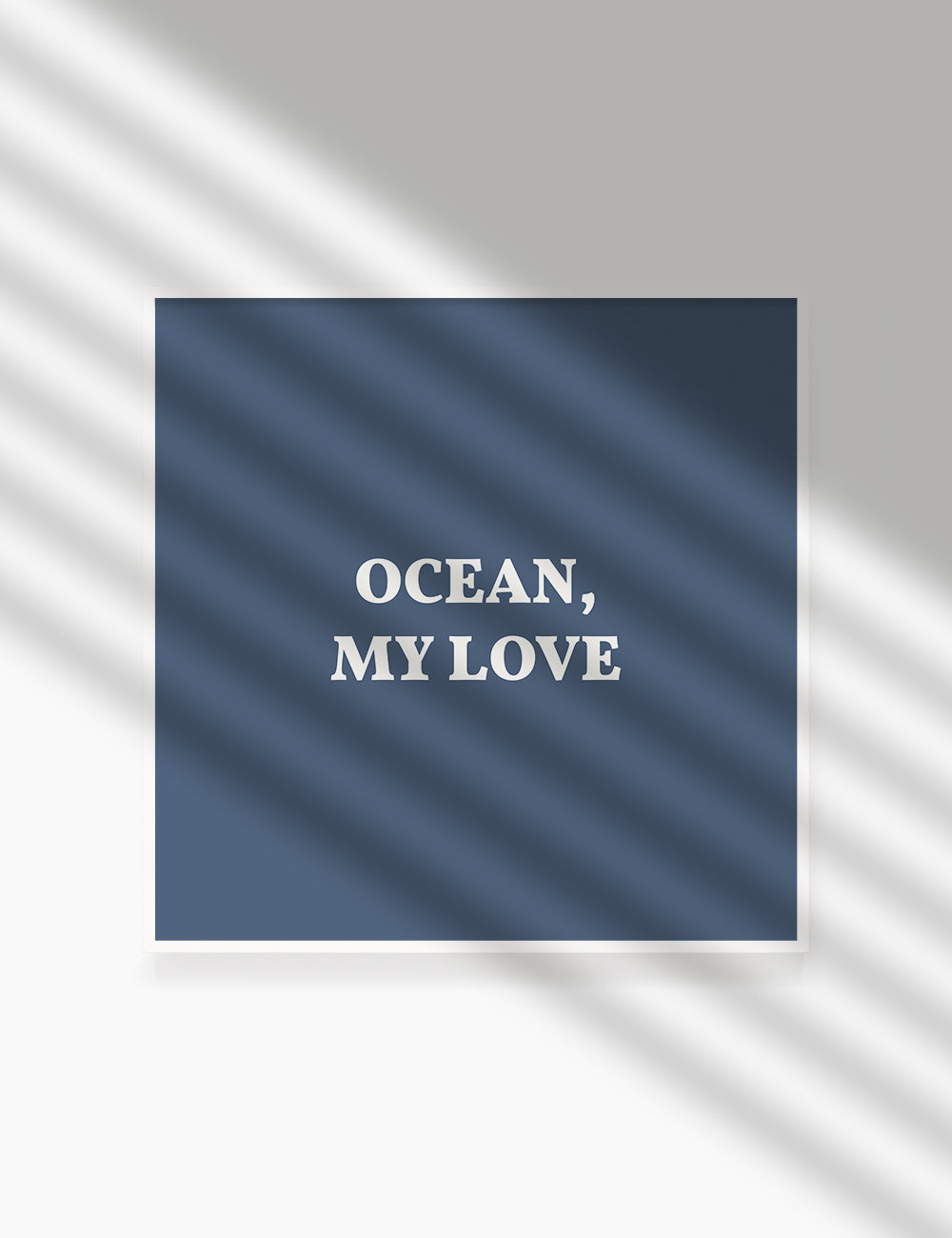 OCEAN, MY LOVE. Ocean Love Quote. Blue. Printable Wall Art Quote. - PAPER MOON Art & Design