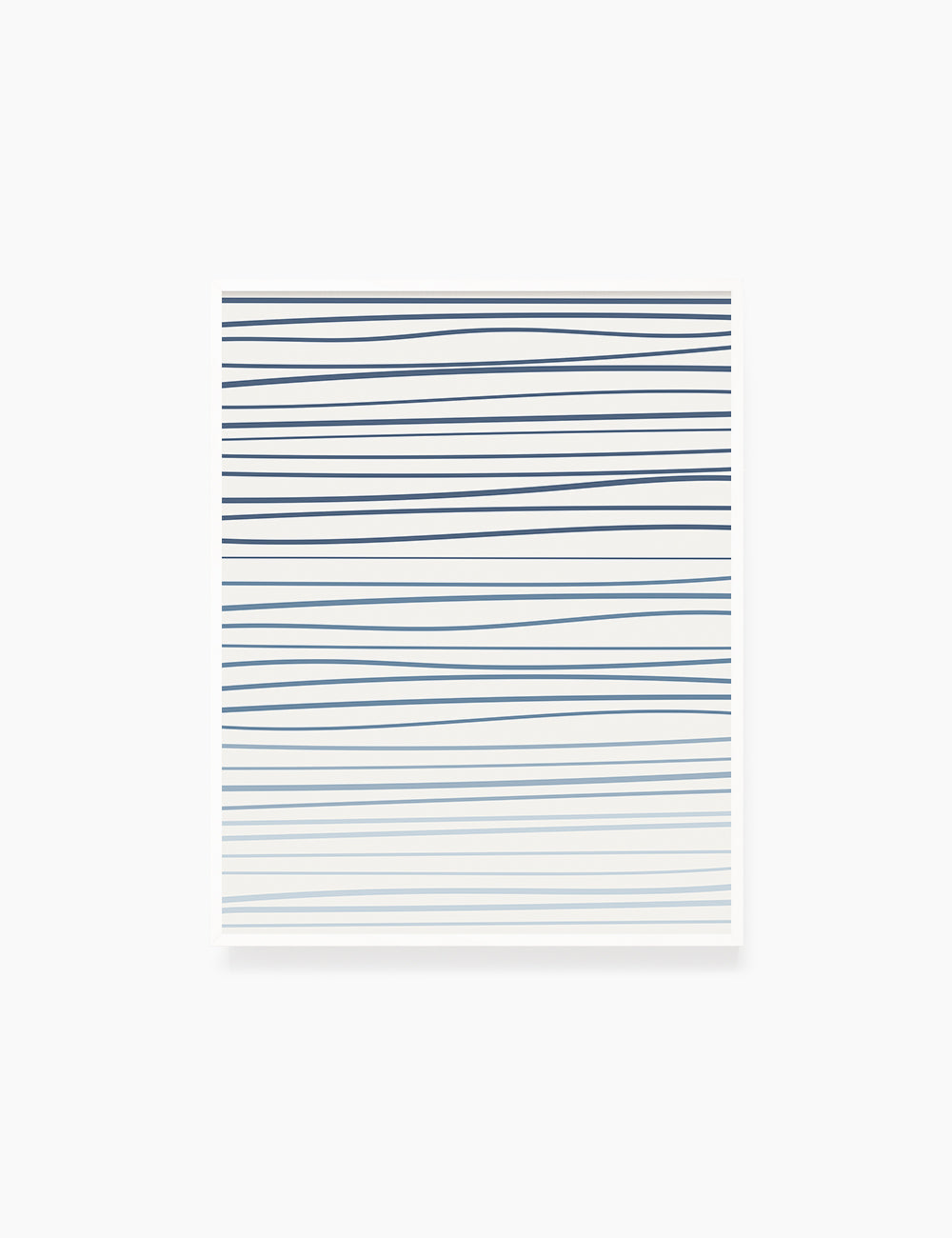 WAVY LINES. BLUE. Minimalist. Abstract. Boho Art. Printable Wall Art Illustration. - PAPER MOON Art & Design