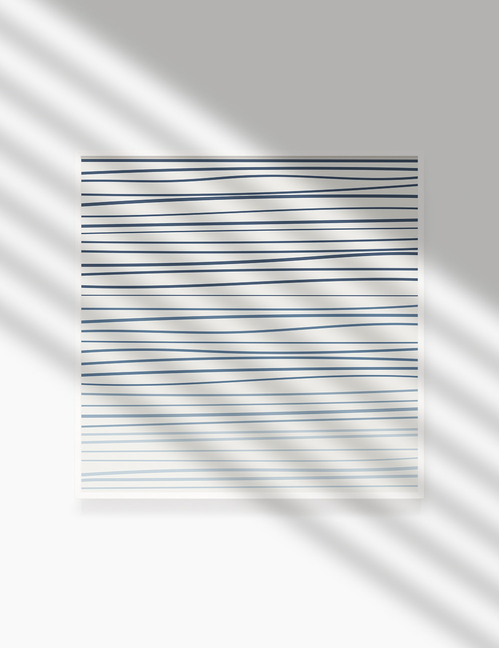 WAVY LINES. BLUE. Minimalist. Abstract. Boho Art. Printable Wall Art Illustration. - PAPER MOON Art & Design