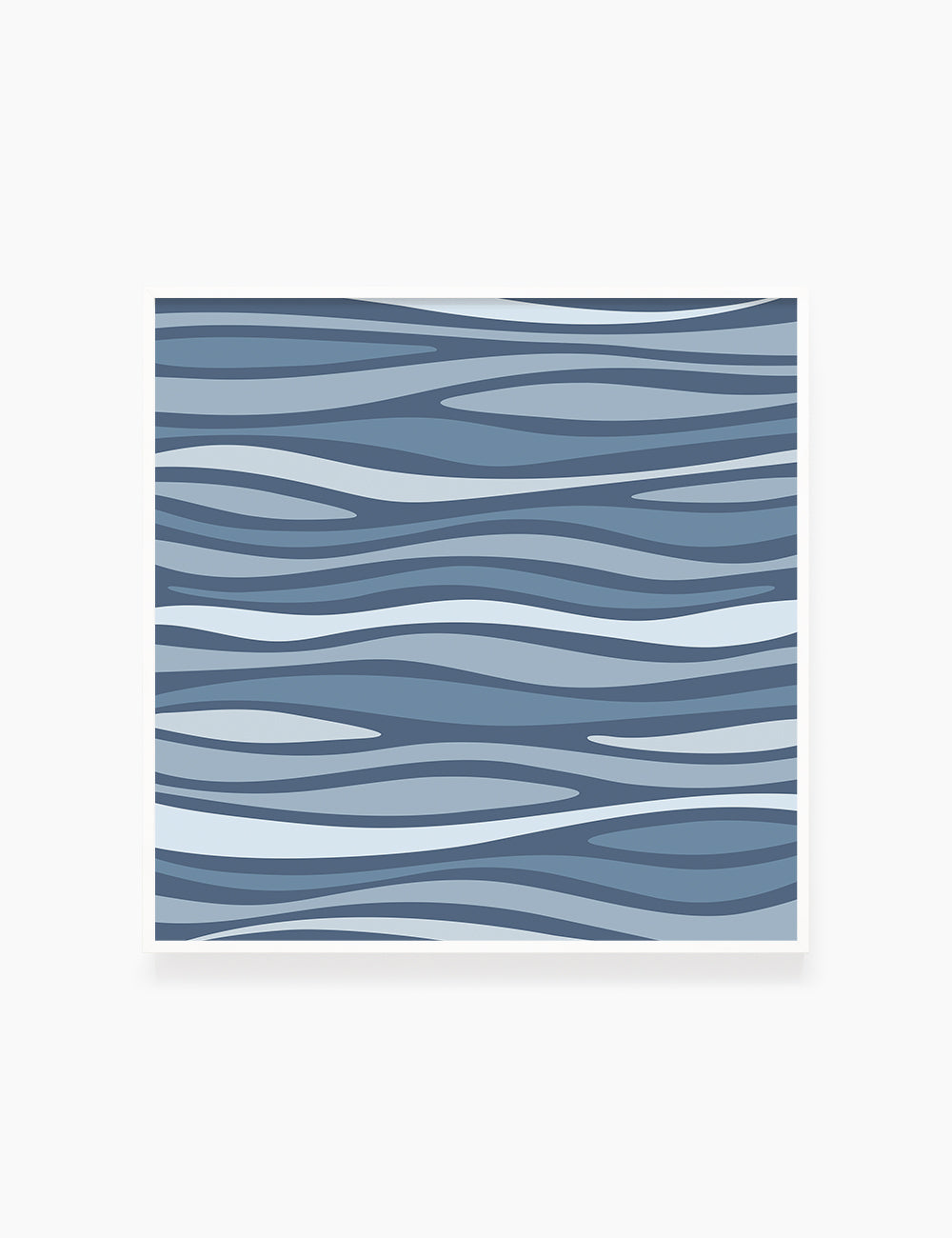 BLUE OCEAN WAVES. BOHO ART. Minimalist. Abstract. Printable Wall Art Illustration. - PAPER MOON Art & Design