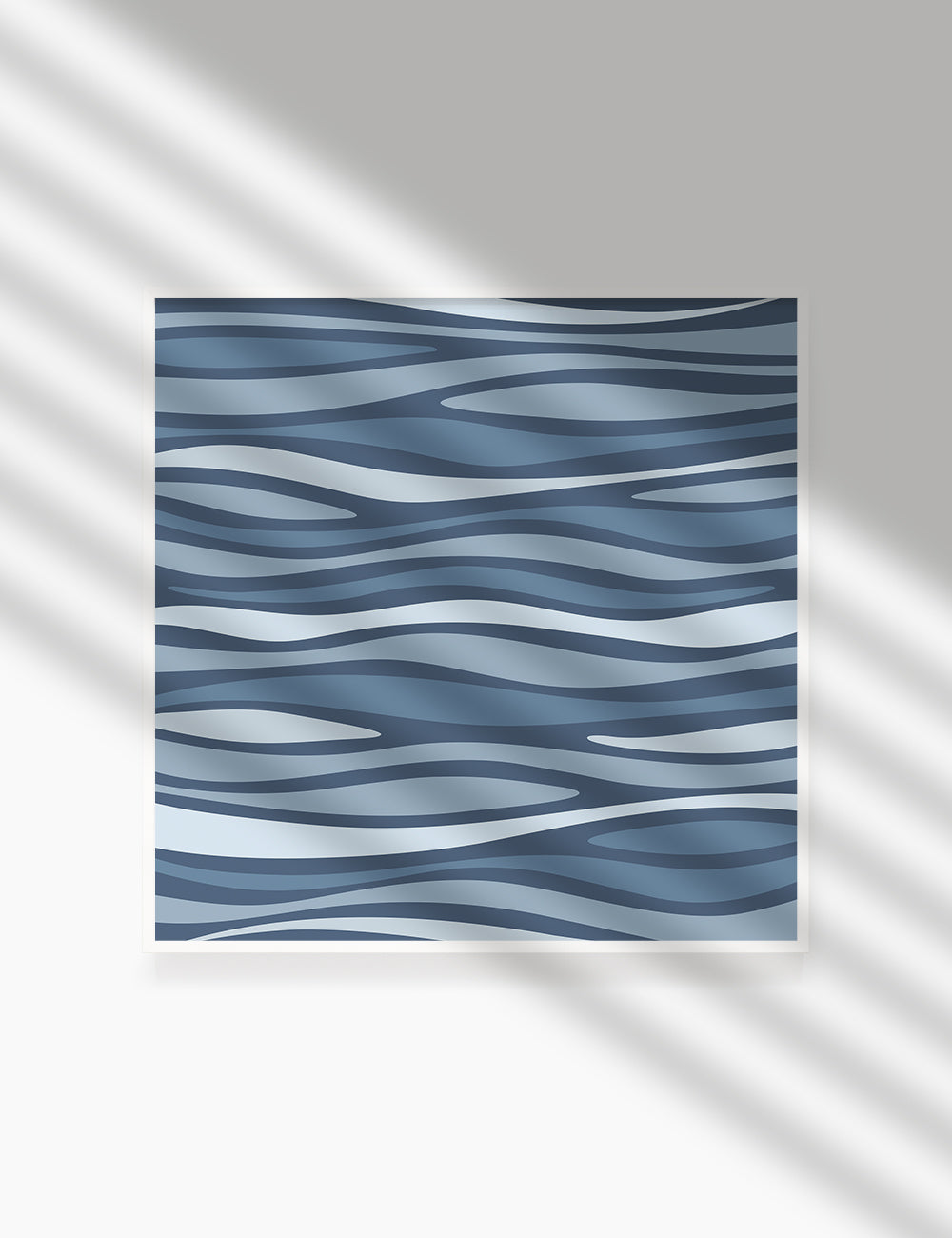 BLUE OCEAN WAVES. BOHO ART. Minimalist. Abstract. Printable Wall Art Illustration. - PAPER MOON Art & Design