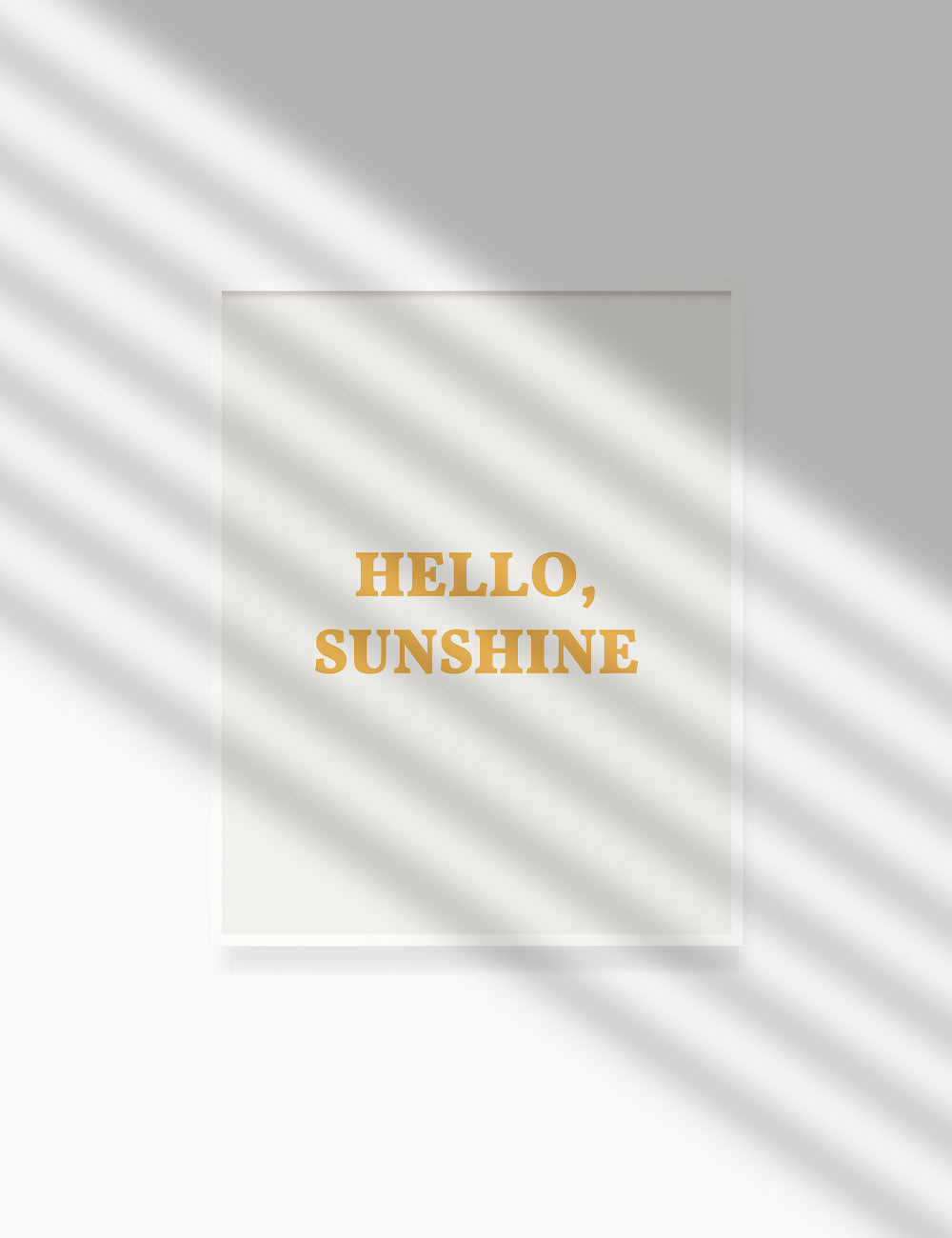 HELLO, SUNSHINE. Hello Sunshine Quote. Yellow. Printable Wall Art Quote. - PAPER MOON Art & Design
