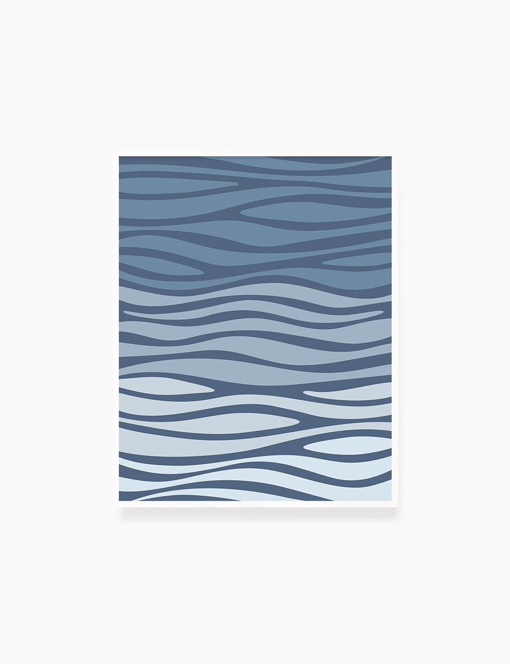 BLUE OCEAN WAVES. BOHO ART. Minimalist. Abstract. Printable Wall Art Illustration. - PAPER MOON Art & Design