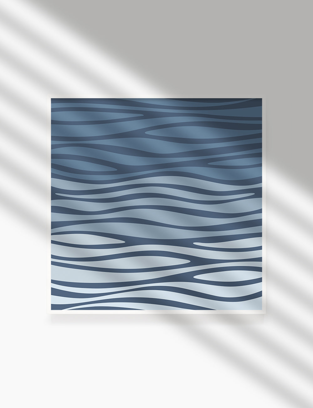 BLUE OCEAN WAVES. BOHO ART. Minimalist. Abstract. Printable Wall Art Illustration. - PAPER MOON Art & Design