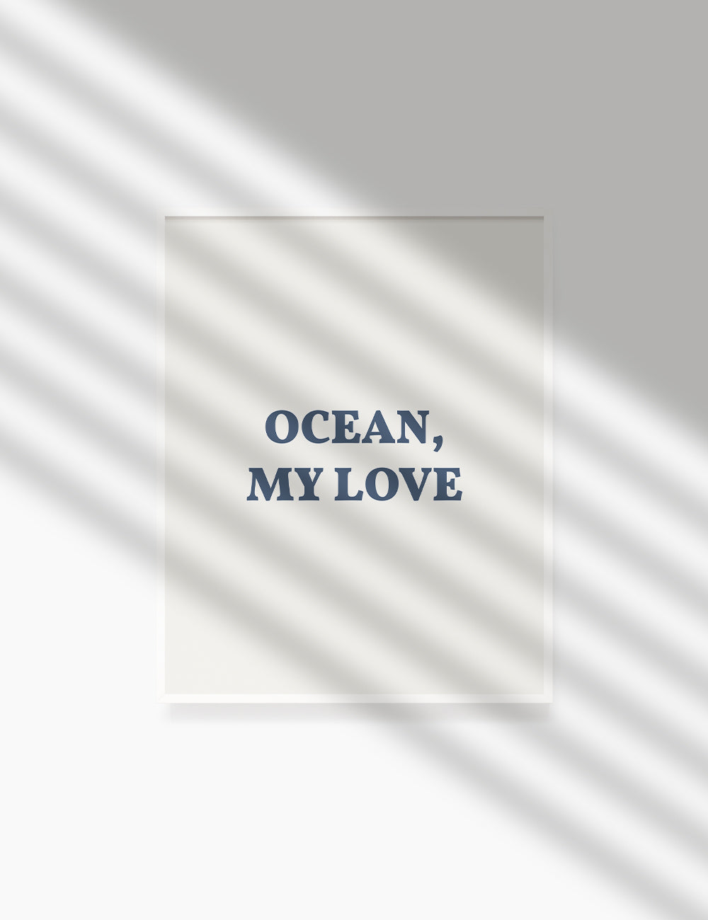 OCEAN, MY LOVE. Ocean Love Quote. Blue. Printable Wall Art Quote. - PAPER MOON Art & Design