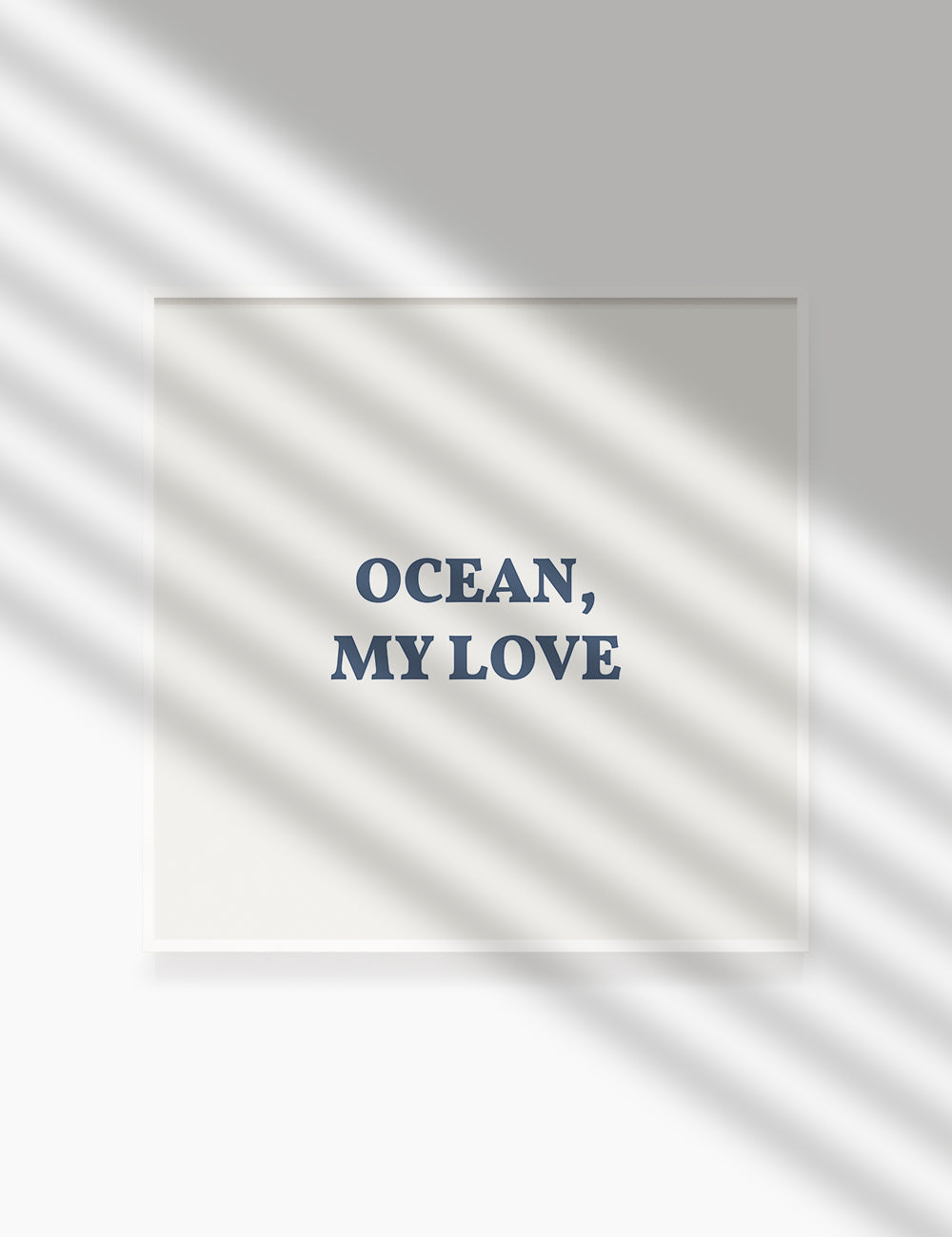 OCEAN, MY LOVE. Ocean Love Quote. Blue. Printable Wall Art Quote. - PAPER MOON Art & Design