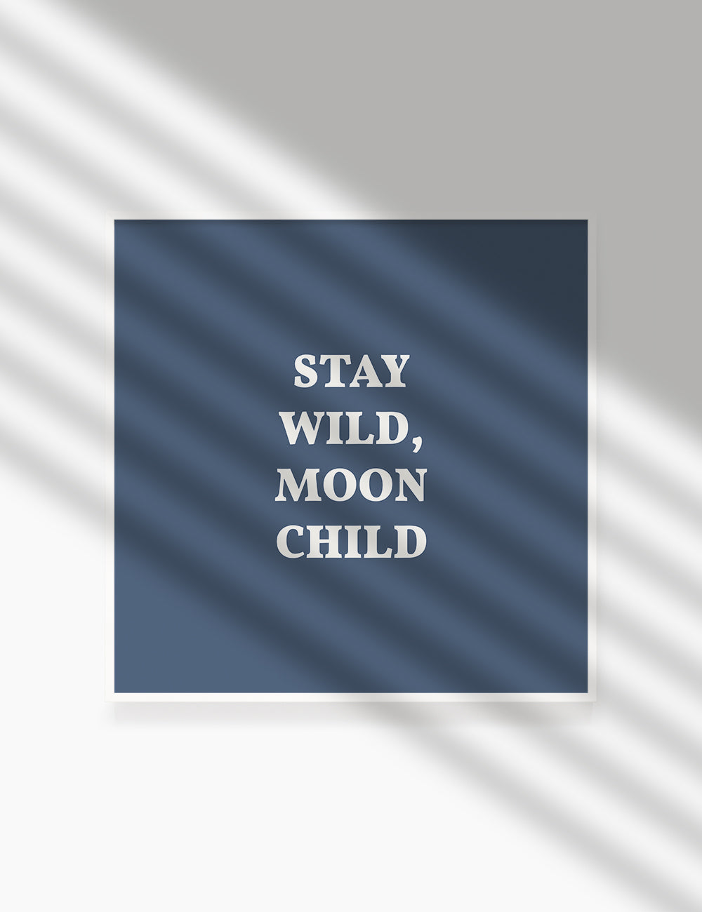 STAY, WILD, MOON CHILD. Moonchild Quote. Blue. Printable Wall Art Quote. - PAPER MOON Art & Design