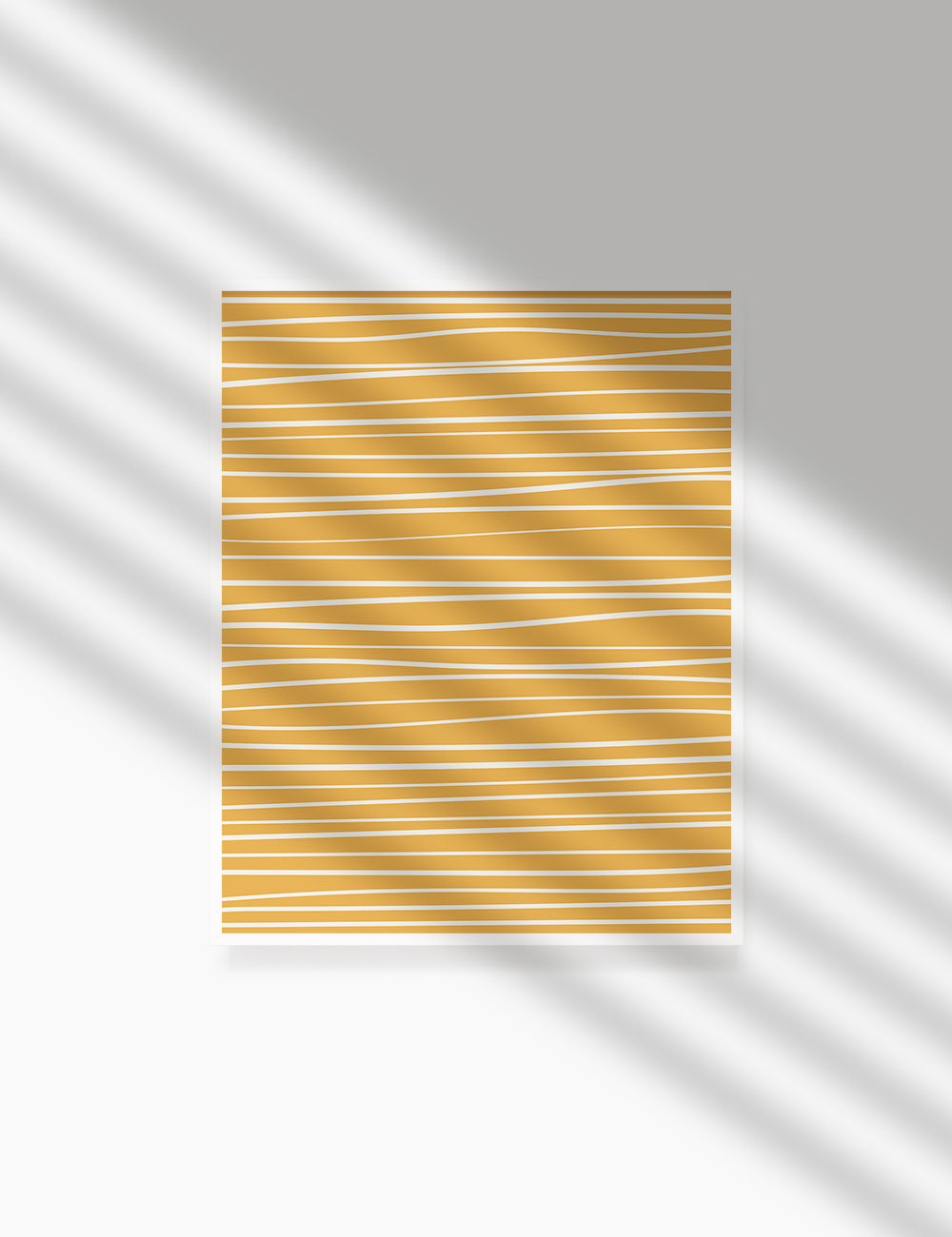 WAVY LINES. YELLOW. Minimalist. Abstract. Boho Art. Printable Wall Art Illustration. - PAPER MOON Art & Design