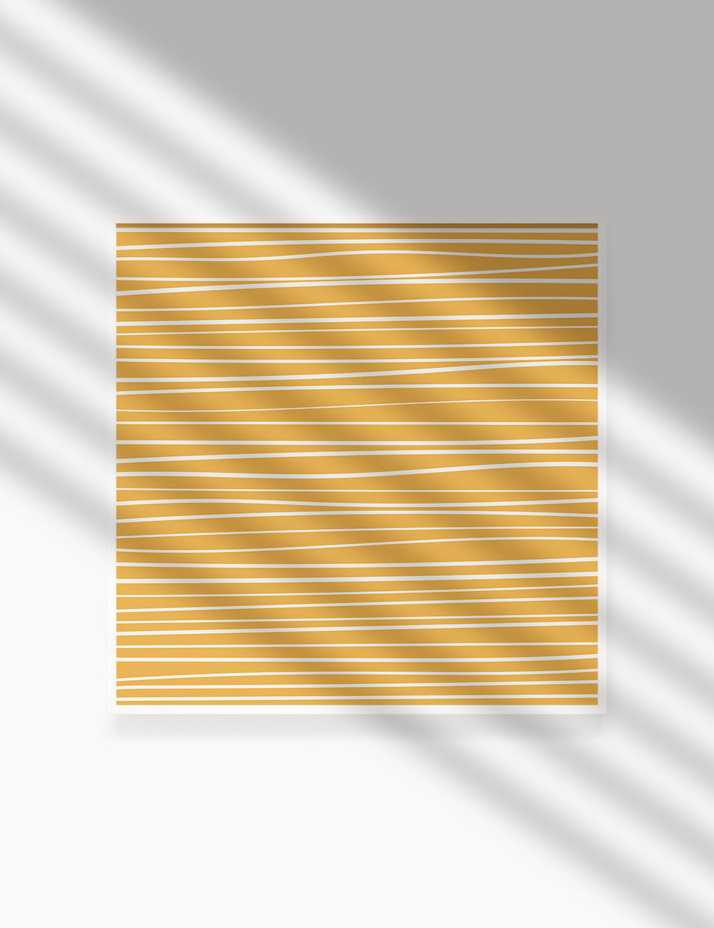 WAVY LINES. YELLOW. Minimalist. Abstract. Boho Art. Printable Wall Art Illustration. - PAPER MOON Art & Design