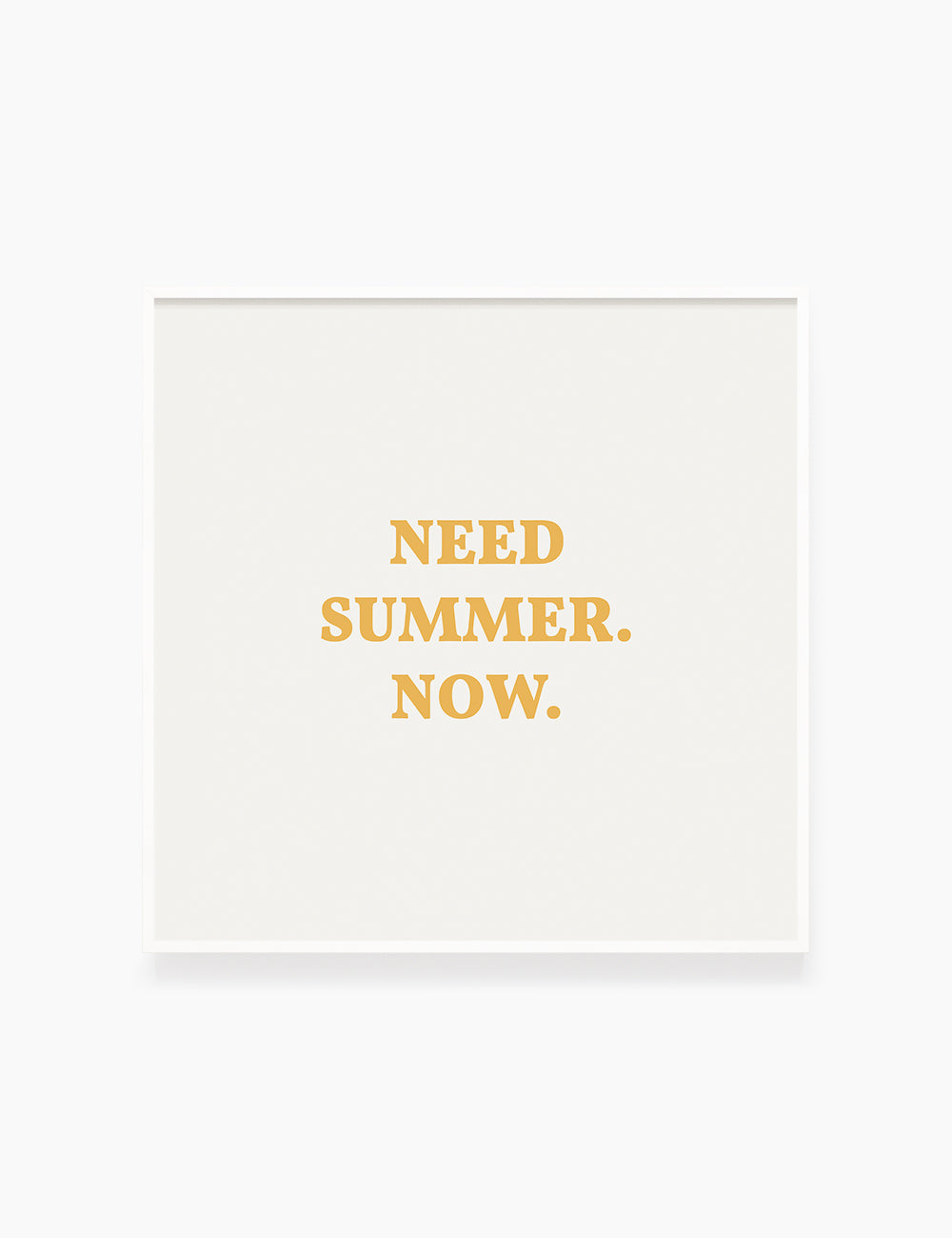 NEED SUMMER. NOW. Summer Quote. Yellow. Printable Wall Art Quote. - PAPER MOON Art & Design