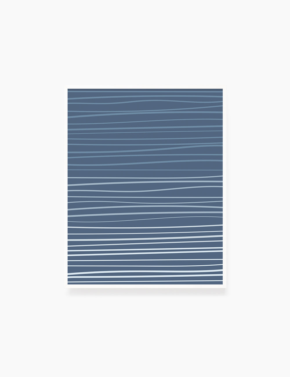 WAVY LINES. BLUE. Minimalist. Abstract. Boho Art. Printable Wall Art Illustration. - PAPER MOON Art & Design