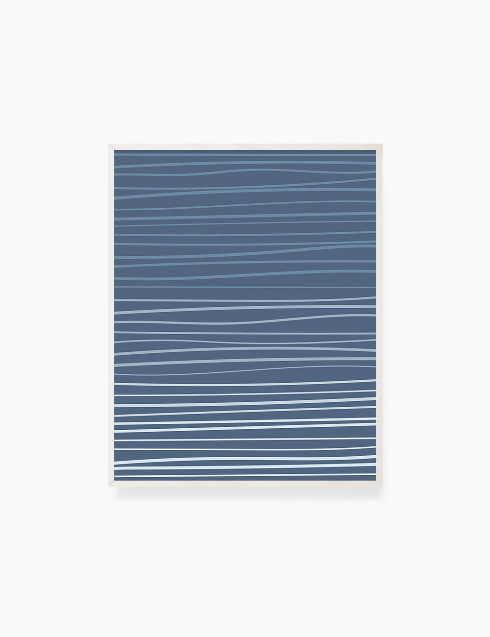WAVY LINES. BLUE. Minimalist. Abstract. Boho Art. Printable Wall Art Illustration. - PAPER MOON Art & Design