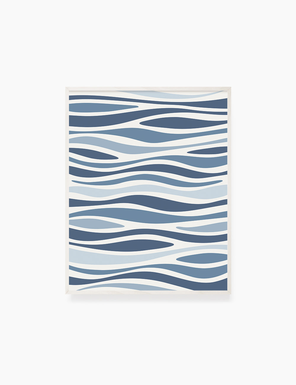 BLUE OCEAN WAVES. BOHO ART. Minimalist. Abstract. Printable Wall Art Illustration. - PAPER MOON Art & Design