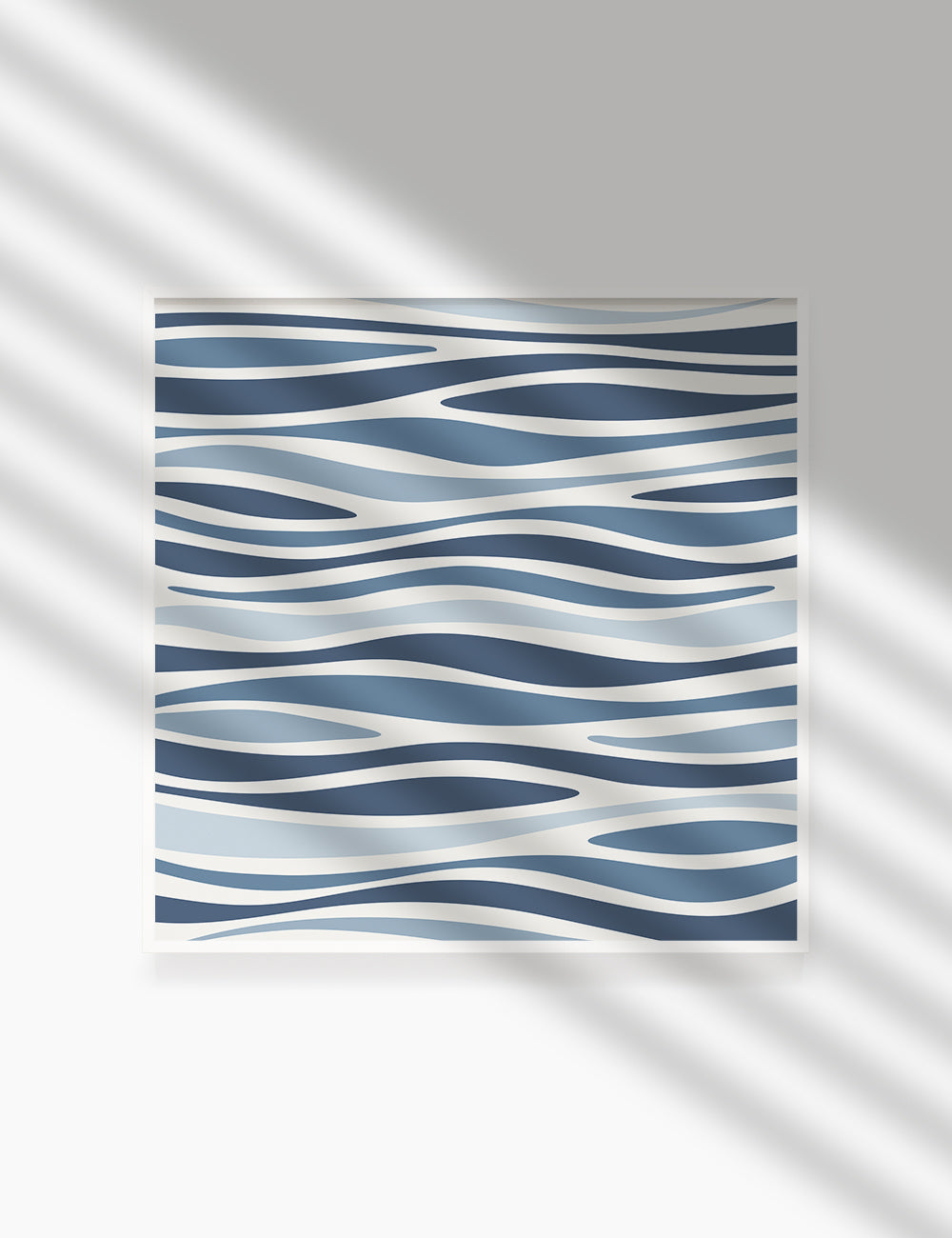 BLUE OCEAN WAVES. BOHO ART. Minimalist. Abstract. Printable Wall Art Illustration. - PAPER MOON Art & Design