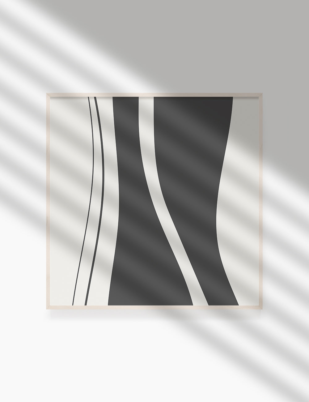 ABSTRACT MINIMAL SHAPES AND LINES. Printable Wall Art Illustration. Shapes and lines in dark grey and beige. Abstract art. Minimal design. Geometric print. Minimalist, abstract illustration art. Printable poster. | PAPER MOON Art & Design