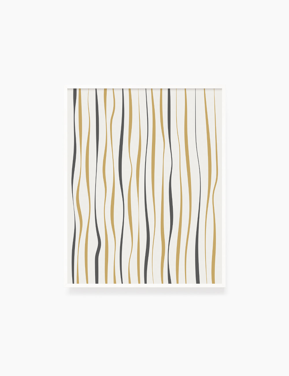 ABSTRACT MINIMAL WAVY LINES. Printable Wall Art Illustration. Wavy lines in dark grey, dull orange, and beige. Abstract art. Minimal design. Boho print. Minimalist, abstract illustration art. Printable poster. | PAPER MOON Art & Design