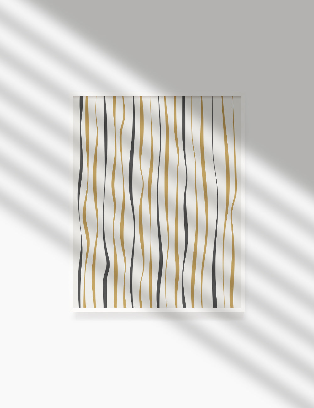 ABSTRACT MINIMAL WAVY LINES. Printable Wall Art Illustration. Wavy lines in dark grey, dull orange, and beige. Abstract art. Minimal design. Boho print. Minimalist, abstract illustration art. Printable poster. | PAPER MOON Art & Design