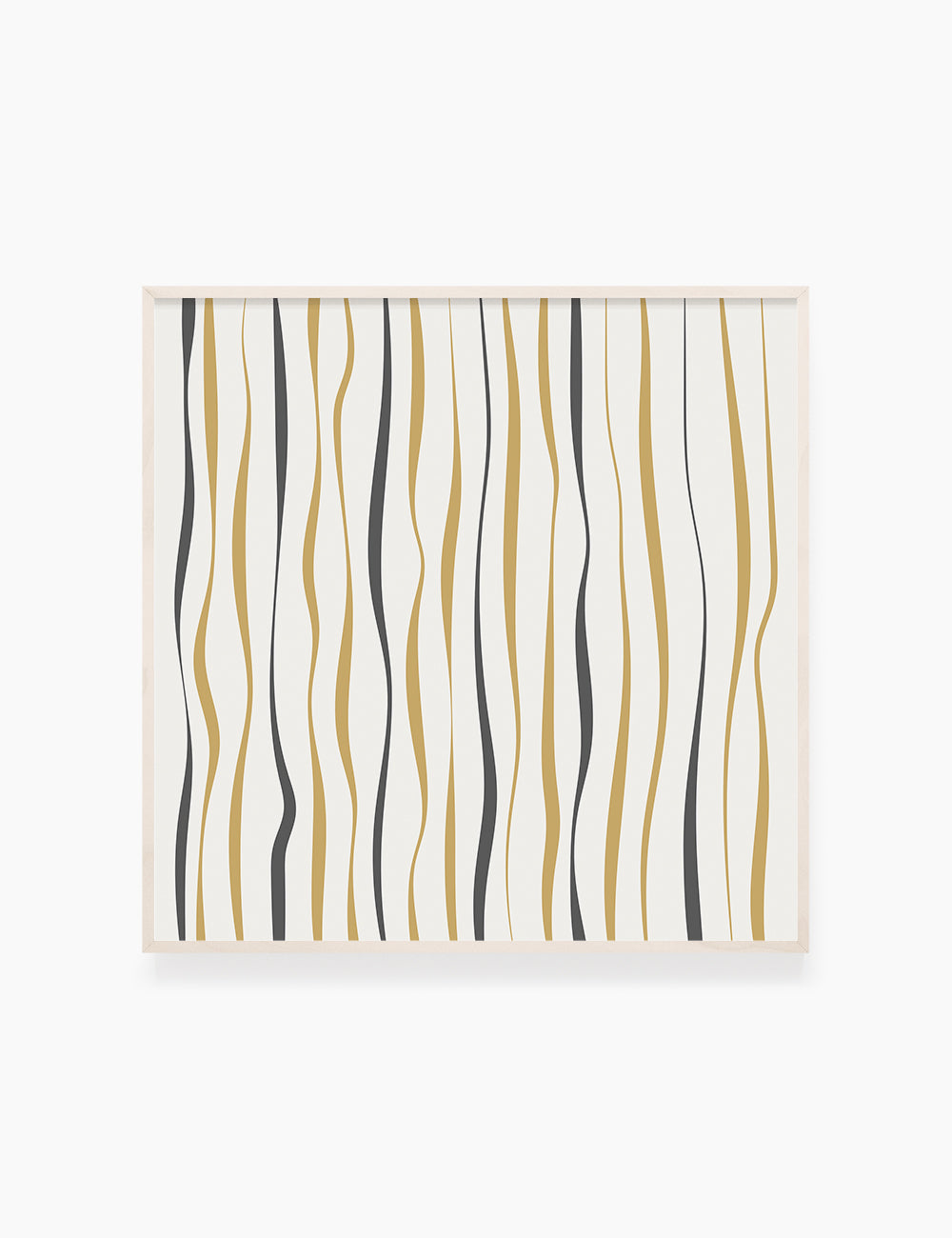 ABSTRACT MINIMAL WAVY LINES. Printable Wall Art Illustration. Wavy lines in dark grey, dull orange, and beige. Abstract art. Minimal design. Boho print. Minimalist, abstract illustration art. Printable poster. | PAPER MOON Art & Design