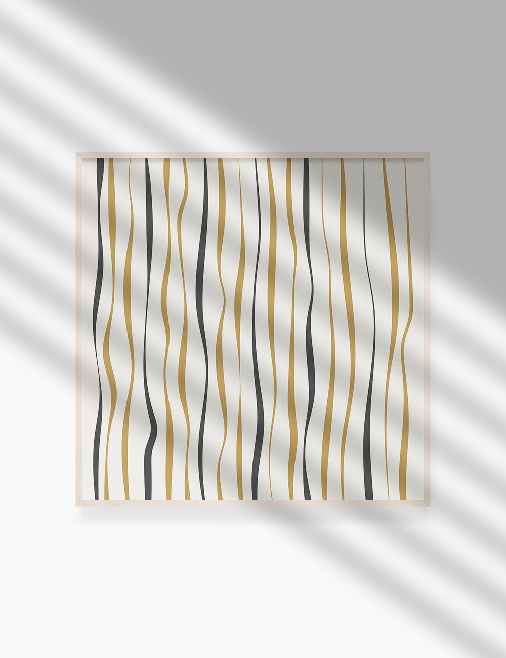 ABSTRACT MINIMAL WAVY LINES. Printable Wall Art Illustration. Wavy lines in dark grey, dull orange, and beige. Abstract art. Minimal design. Boho print. Minimalist, abstract illustration art. Printable poster. | PAPER MOON Art & Design