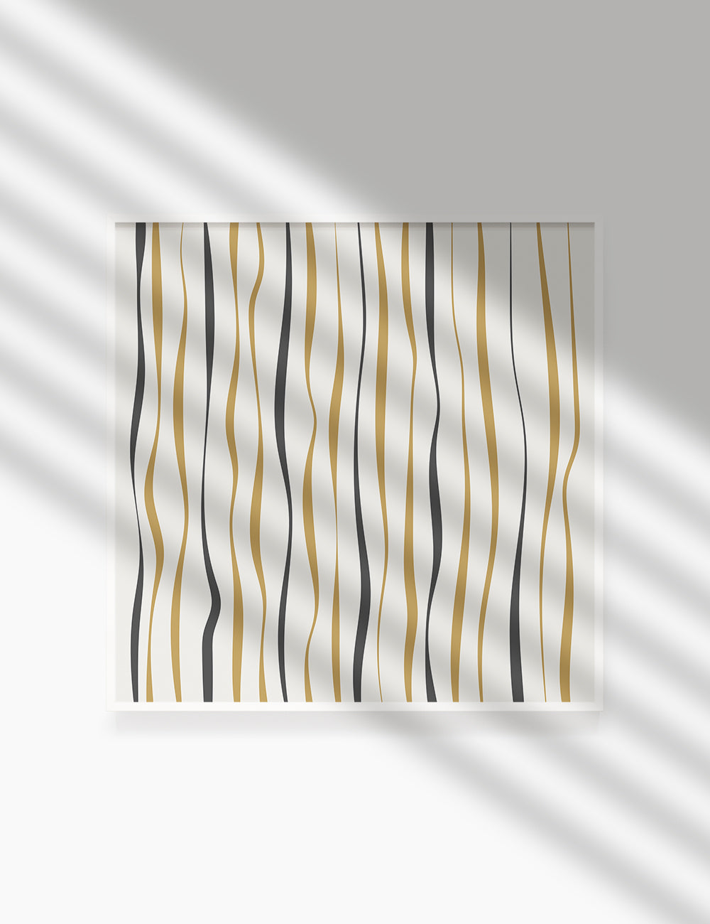 ABSTRACT MINIMAL WAVY LINES. Printable Wall Art Illustration. Wavy lines in dark grey, dull orange, and beige. Abstract art. Minimal design. Boho print. Minimalist, abstract illustration art. Printable poster. | PAPER MOON Art & Design