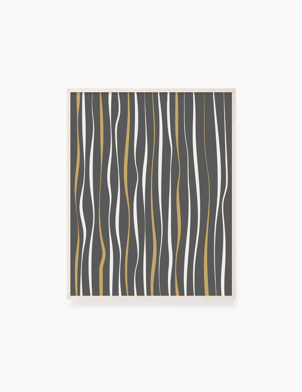 ABSTRACT MINIMAL WAVY LINES. Boho Art. Print. Printable Wall Art Illustration. Wavy lines in dark grey, dull orange, and beige. Abstract art. Minimal design. Minimalist, abstract illustration art. Printable poster. | PAPER MOON Art & Design