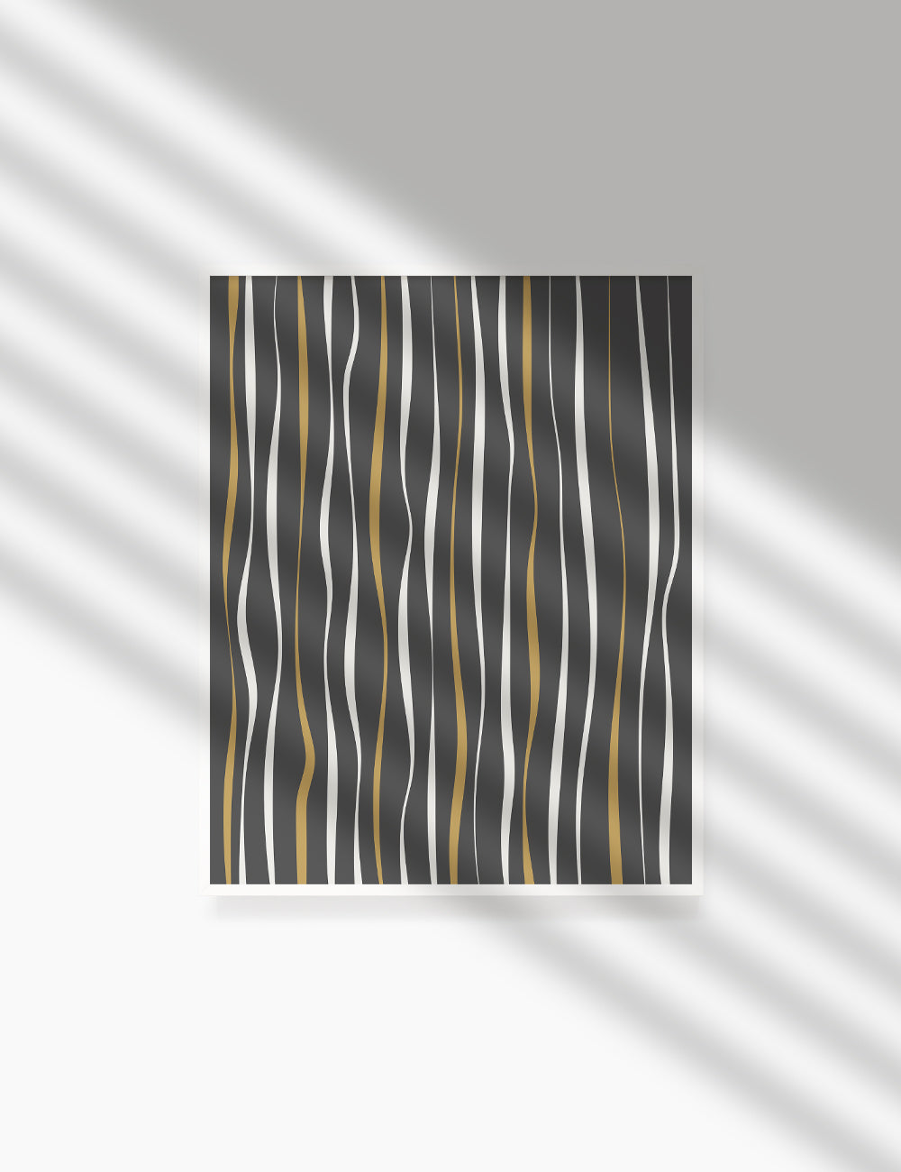 ABSTRACT MINIMAL WAVY LINES. Boho Art. Print. Printable Wall Art Illustration. Wavy lines in dark grey, dull orange, and beige. Abstract art. Minimal design. Minimalist, abstract illustration art. Printable poster. | PAPER MOON Art & Design