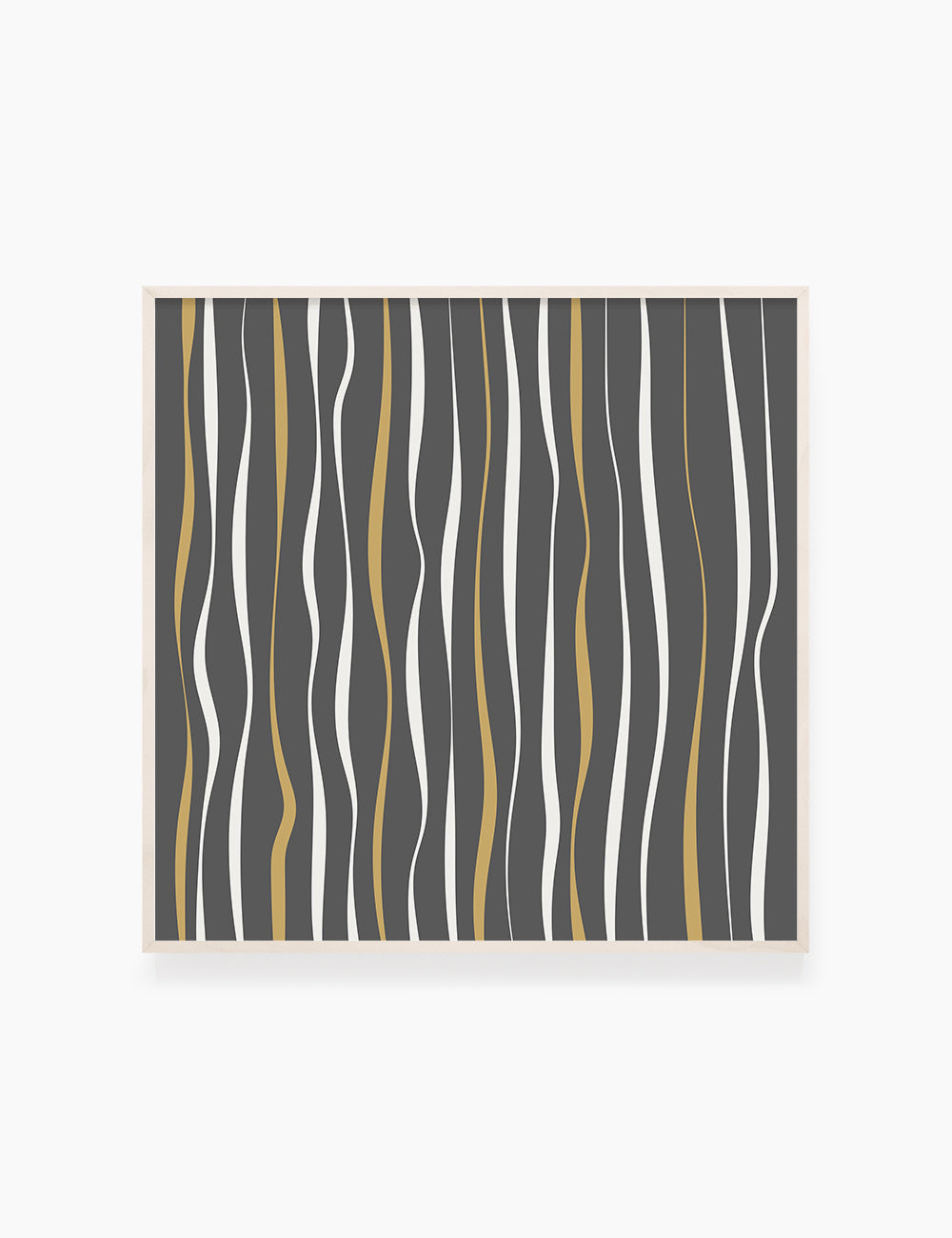 ABSTRACT MINIMAL WAVY LINES. Boho Art. Print. Printable Wall Art Illustration. Wavy lines in dark grey, dull orange, and beige. Abstract art. Minimal design. Minimalist, abstract illustration art. Printable poster. | PAPER MOON Art & Design