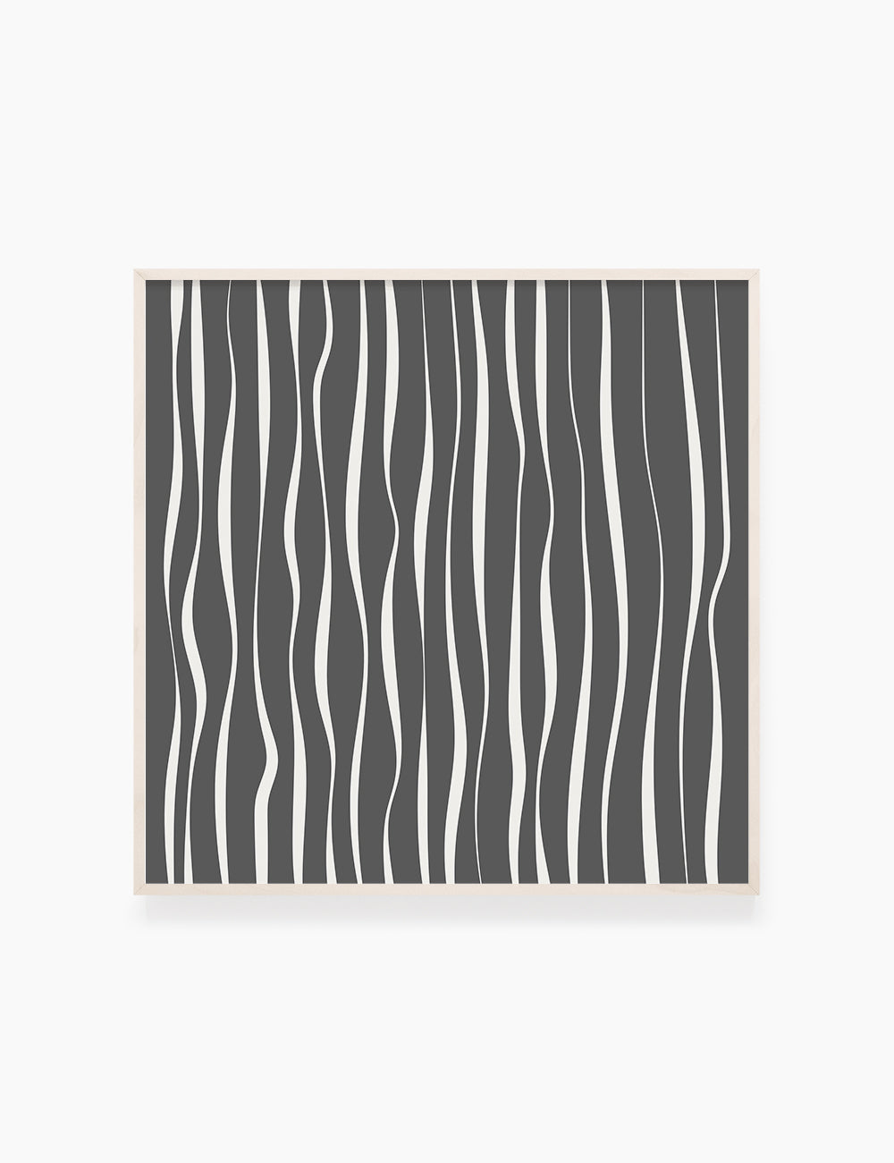 ABSTRACT MINIMAL WAVY LINES. Boho Art. Print. Printable Wall Art Illustration. Wavy lines in dark grey and beige. Abstract art. Minimal design. Minimalist, abstract illustration art. Printable poster. | PAPER MOON Art & Design