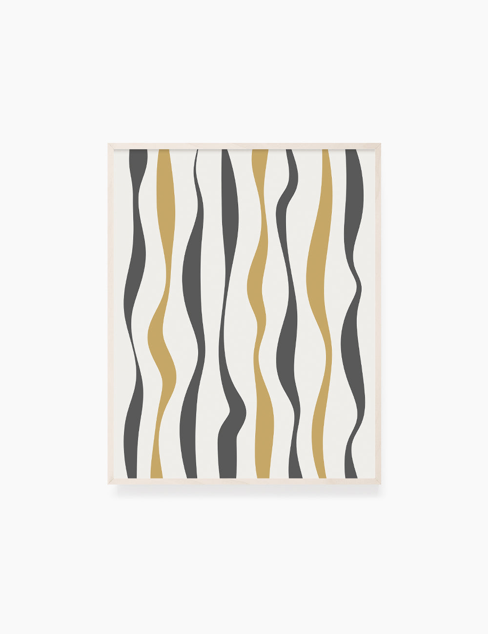 ABSTRACT MINIMAL WAVY LINES. Boho Art Print. Printable Wall Art Illustration. Wavy lines in dark grey, dull orange, and beige. Abstract art. Minimal design. Minimalist, abstract illustration art. Printable poster. | PAPER MOON Art & Design