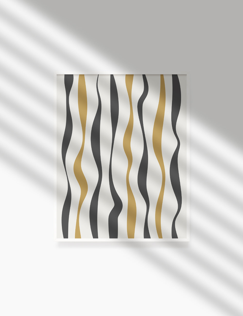 ABSTRACT MINIMAL WAVY LINES. Boho Art Print. Printable Wall Art Illustration. Wavy lines in dark grey, dull orange, and beige. Abstract art. Minimal design. Minimalist, abstract illustration art. Printable poster. | PAPER MOON Art & Design