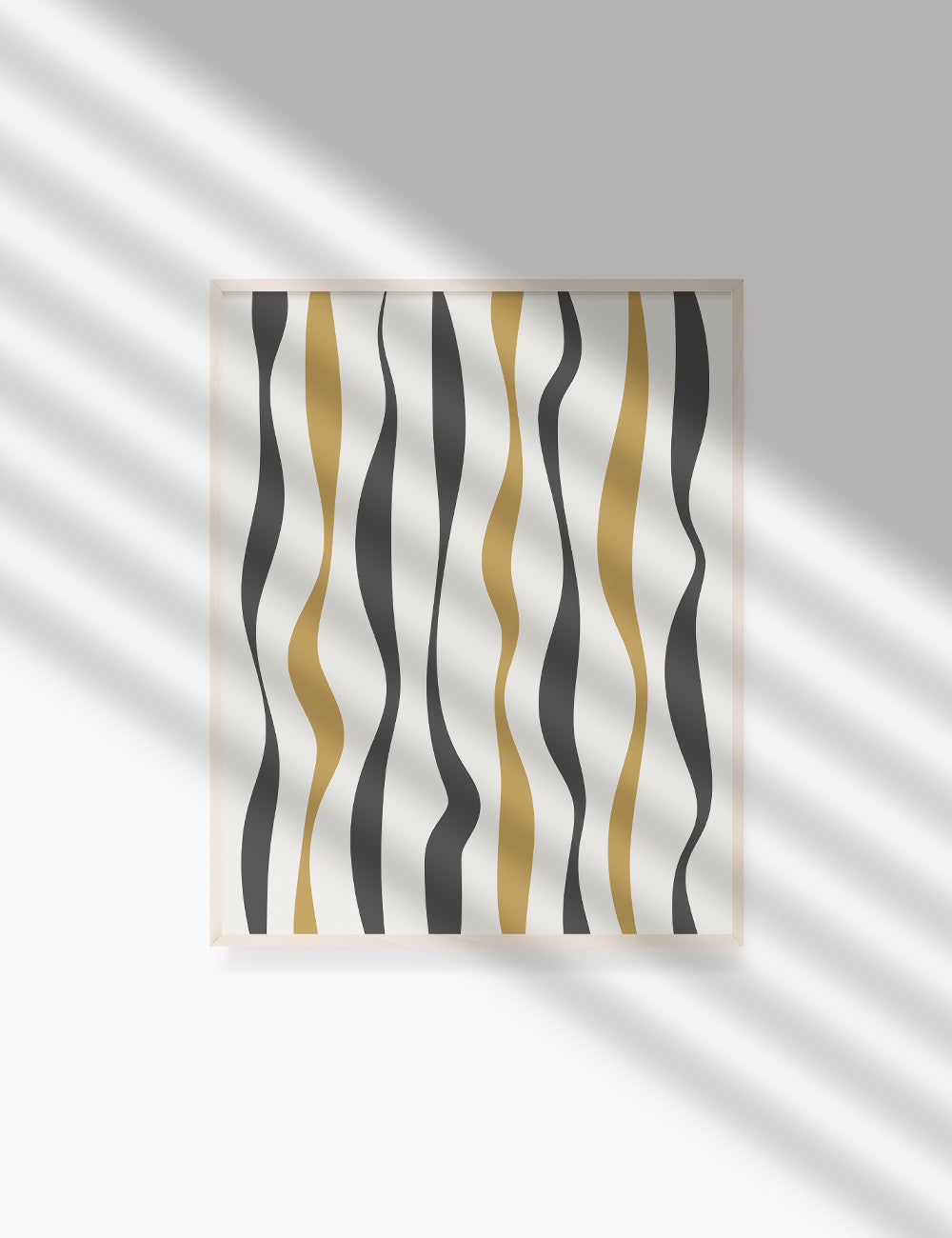 ABSTRACT MINIMAL WAVY LINES. Boho Art Print. Printable Wall Art Illustration. Wavy lines in dark grey, dull orange, and beige. Abstract art. Minimal design. Minimalist, abstract illustration art. Printable poster. | PAPER MOON Art & Design