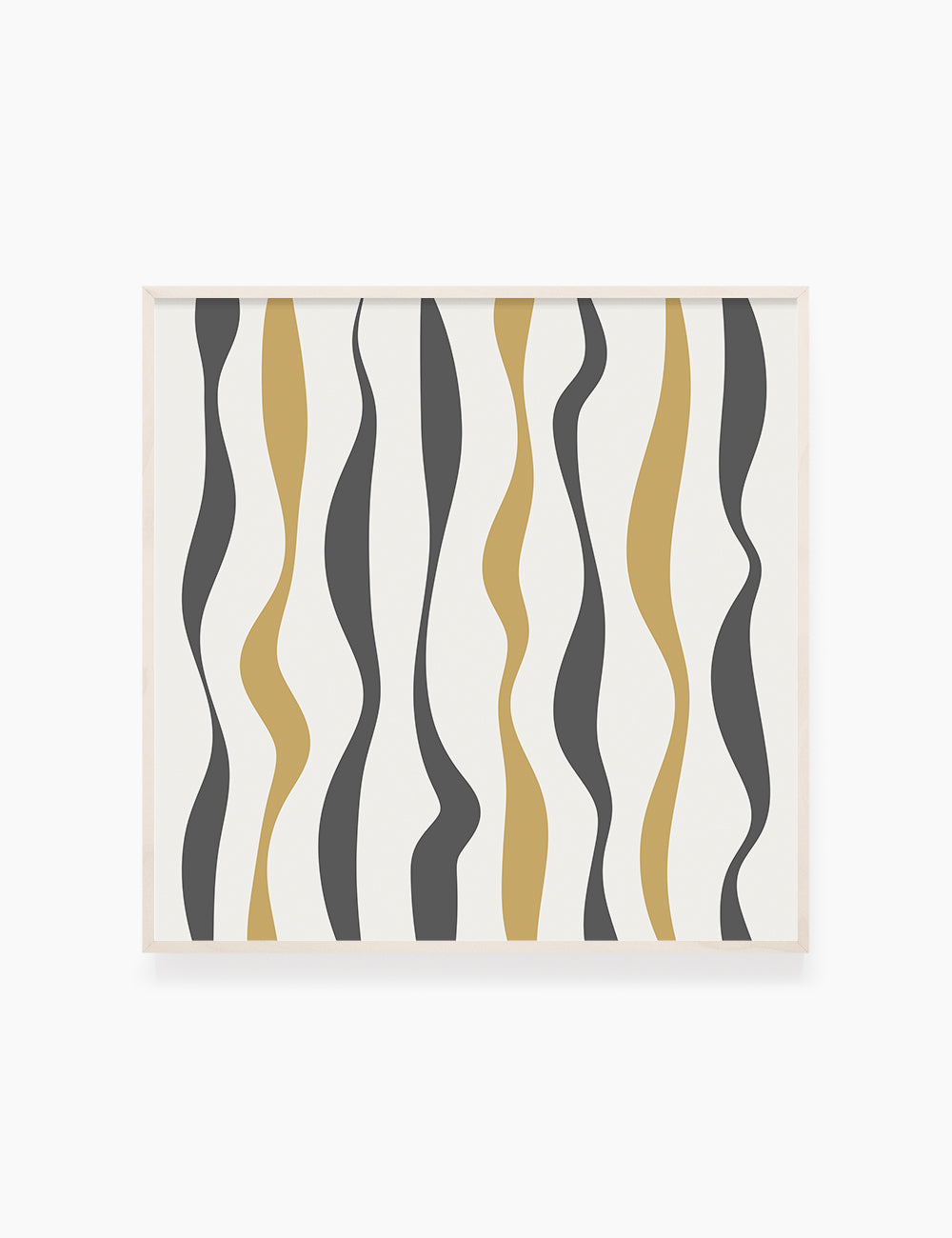 ABSTRACT MINIMAL WAVY LINES. Boho Art Print. Printable Wall Art Illustration. Wavy lines in dark grey, dull orange, and beige. Abstract art. Minimal design. Minimalist, abstract illustration art. Printable poster. | PAPER MOON Art & Design