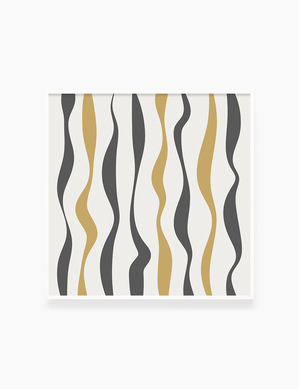 ABSTRACT MINIMAL WAVY LINES. Boho Art Print. Printable Wall Art Illustration. Wavy lines in dark grey, dull orange, and beige. Abstract art. Minimal design. Minimalist, abstract illustration art. Printable poster. | PAPER MOON Art & Design