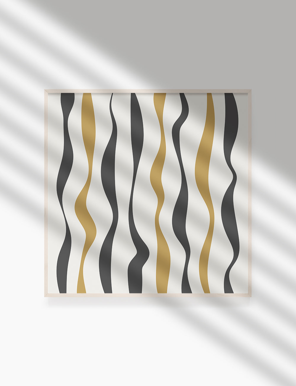 ABSTRACT MINIMAL WAVY LINES. Boho Art Print. Printable Wall Art Illustration. Wavy lines in dark grey, dull orange, and beige. Abstract art. Minimal design. Minimalist, abstract illustration art. Printable poster. | PAPER MOON Art & Design