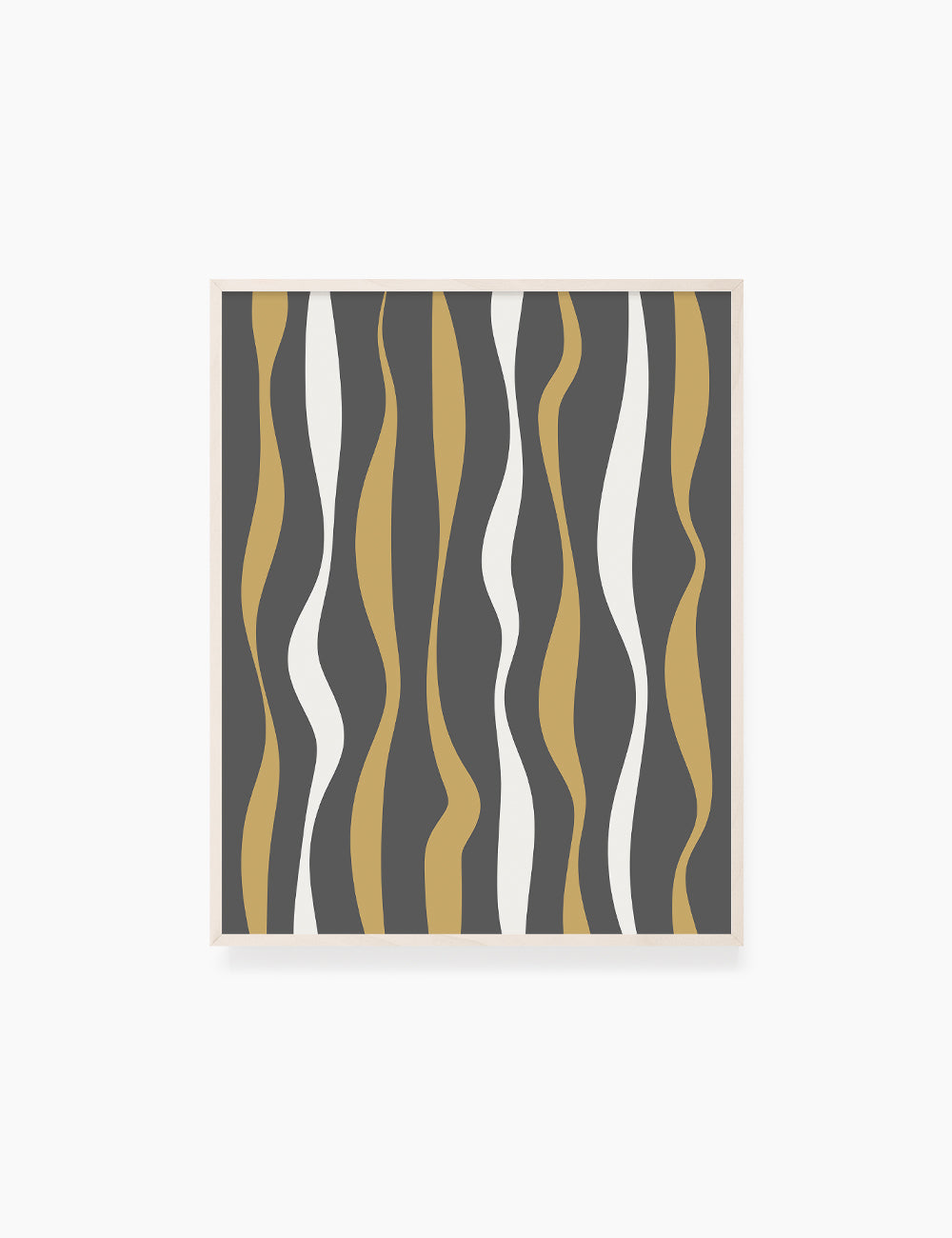 ABSTRACT MINIMAL WAVY LINES. Boho Art Print. Printable Wall Art Illustration. Wavy lines in dark grey, dull orange, and beige. Abstract art. Minimal design. Minimalist, abstract illustration art. Printable poster. | PAPER MOON Art & Design