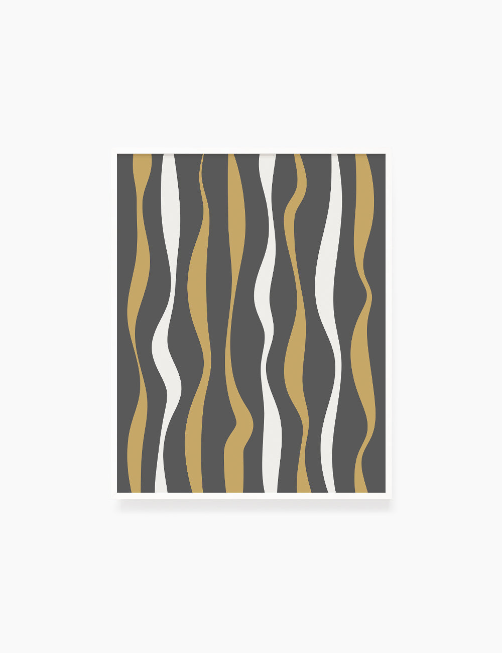 ABSTRACT MINIMAL WAVY LINES. Boho Art Print. Printable Wall Art Illustration. Wavy lines in dark grey, dull orange, and beige. Abstract art. Minimal design. Minimalist, abstract illustration art. Printable poster. | PAPER MOON Art & Design