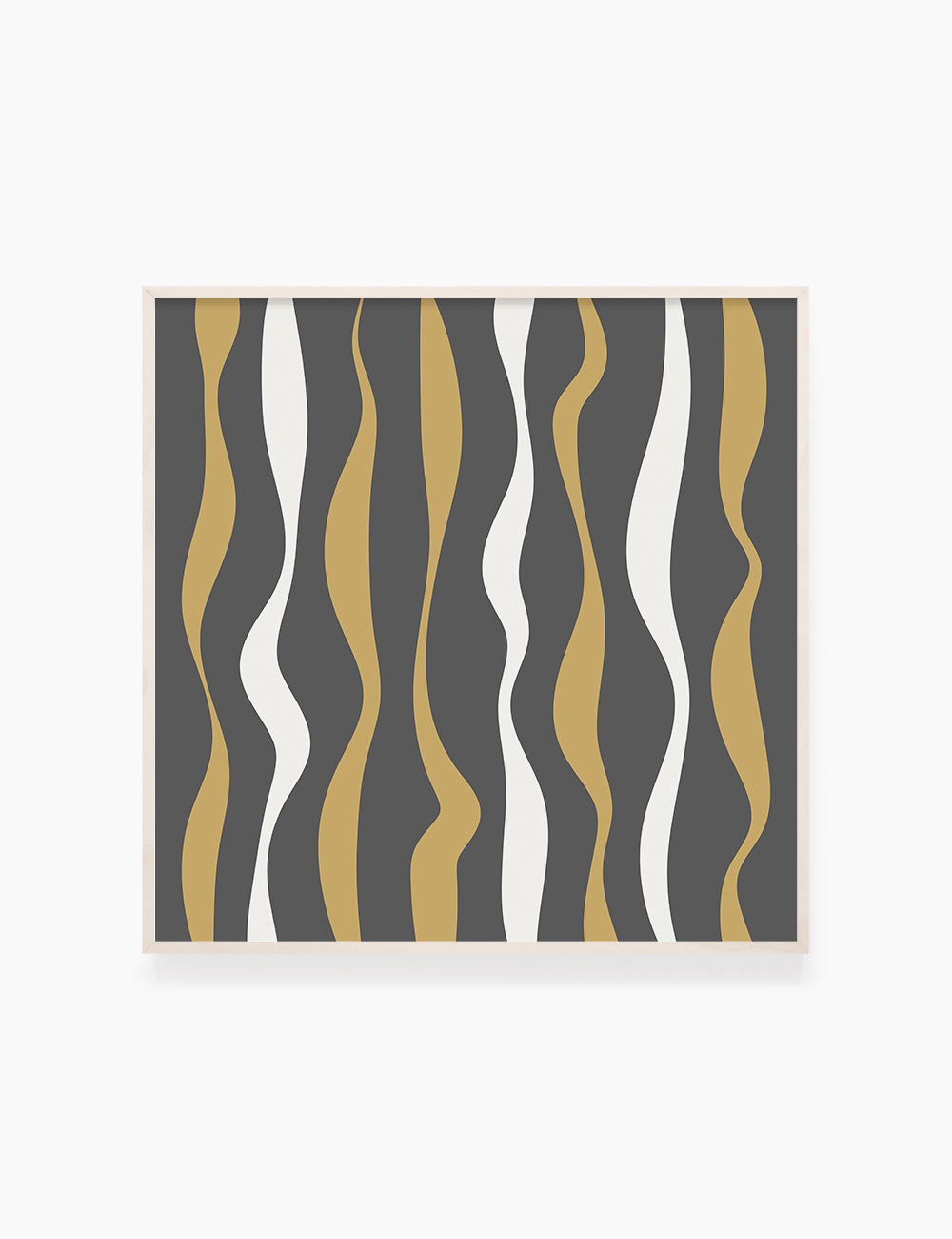 ABSTRACT MINIMAL WAVY LINES. Boho Art Print. Printable Wall Art Illustration. Wavy lines in dark grey, dull orange, and beige. Abstract art. Minimal design. Minimalist, abstract illustration art. Printable poster. | PAPER MOON Art & Design