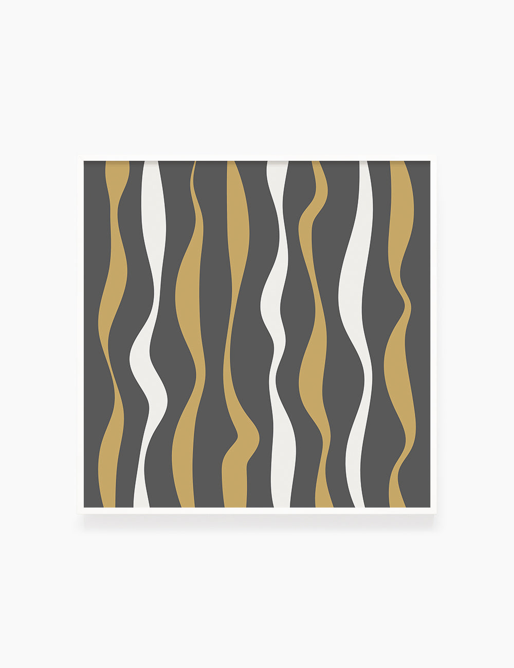 ABSTRACT MINIMAL WAVY LINES. Boho Art Print. Printable Wall Art Illustration. Wavy lines in dark grey, dull orange, and beige. Abstract art. Minimal design. Minimalist, abstract illustration art. Printable poster. | PAPER MOON Art & Design