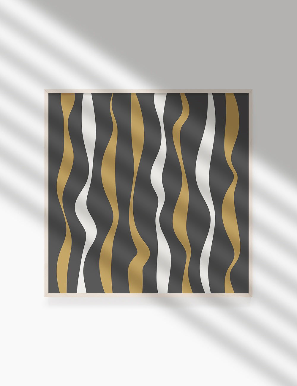 ABSTRACT MINIMAL WAVY LINES. Boho Art Print. Printable Wall Art Illustration. Wavy lines in dark grey, dull orange, and beige. Abstract art. Minimal design. Minimalist, abstract illustration art. Printable poster. | PAPER MOON Art & Design