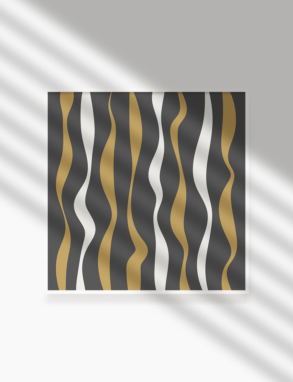 ABSTRACT MINIMAL WAVY LINES. Boho Art Print. Printable Wall Art Illustration. Wavy lines in dark grey, dull orange, and beige. Abstract art. Minimal design. Minimalist, abstract illustration art. Printable poster. | PAPER MOON Art & Design