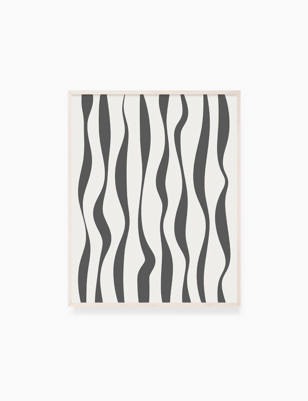 ABSTRACT MINIMAL WAVY LINES. Boho Art Print. Printable Wall Art Illustration. Wavy lines in dark grey and beige. Abstract art. Minimal design. Minimalist, abstract illustration art. Printable poster. | PAPER MOON Art & Design