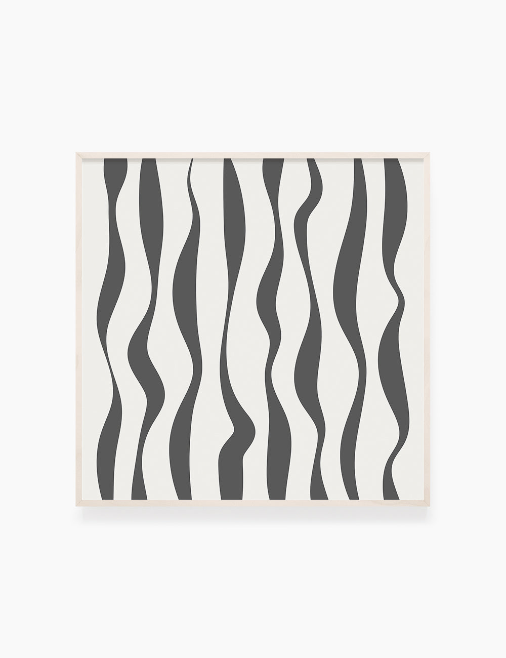 ABSTRACT MINIMAL WAVY LINES. Boho Art Print. Printable Wall Art Illustration. Wavy lines in dark grey and beige. Abstract art. Minimal design. Minimalist, abstract illustration art. Printable poster. | PAPER MOON Art & Design